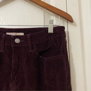 Vintage White tab Levi burgundy corduroy high rise bootcut jeans